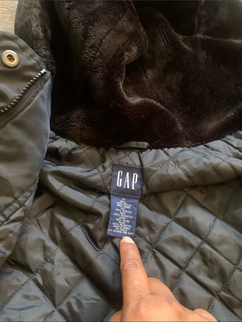 GAP Women's Black Hooded Drawstring Jacket - Picture 3 of 4